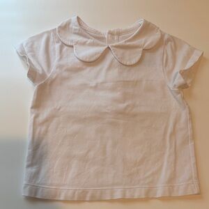 Jacadi white t-shirt with petal collar